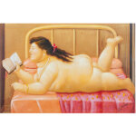 Peinture � l'huile sur toile realis� manuallement nudit� botero