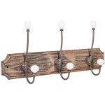 Biscottini - porte - manteau mural, porte - manteau mural en bois et fer, porte - manteau l80xpr10xh21 ... Biscottini - porte - manteau mural, porte - manteau mural en bois et fer, porte - manteau l80xpr10xh21 ...
