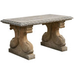 Biscottini - table en pierre pour l'extrieur l150xpr85xh80, dcoration extrieure