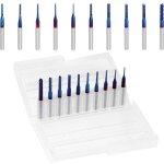 Bits de routeur cnc de fraise en bout nano blue coat, tige de 1 / 8 pouces, paquet de 0, 8 � 3, 175 mm ...