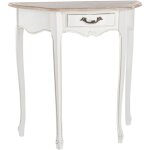 Bizzotto - console 1 tiroir 80x35x79 cm en bois blanc - reberty