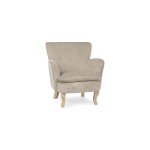 Bizzotto - fauteuil 71, 5x72, 5x79 cm en velours ctel gris souris