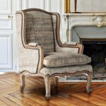 Bizzotto - fauteuil bergère 70x72x102 cm en tissu coton beige et manguier Bizzotto - fauteuil bergère 70x72x102 cm en tissu coton beige et manguier