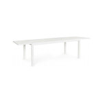 Bizzotto - table de jardin extensible 200 / 300 cm en aluminium blanc - louna
