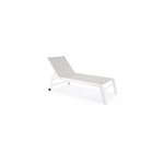 Bizzotto - bain de soleil 65x200x102 cm en aluminium blanc - louna
