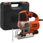 Black + decker scie sauteuse filaire 650 w autoselect - bes610k - qs - bo�te de rangement