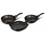 Black rose set de 2 poêles à frire 1 grill induction 20 - 24 - 28cm aluminium, antiadhésif noir - berlinger ... Black rose set de 2 poêles à frire 1 grill induction 20 - 24 - 28cm aluminium, antiadhésif noir - berlinger ...