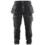 Blaklader - jean de travail slim x1900 artisan cordura stretch 1999 - noir - 46 - jambes standards