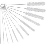 Blanc lot de 12 brosses de nettoyage, goupillon de nettoyage, brosse de nettoyage pour tube, bouteille ...