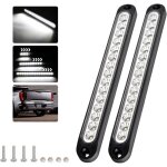 (blanc) lot de 2 barres lumineuses � 15 led, feux de jour dynamiques �tanches 12 - 24 v pour voiture, ...