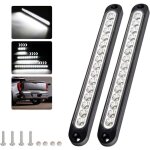 (blanc) lot de 2 barres lumineuses � 15 led, feux de jour dynamiques �tanches 12 - 24 v pour voiture, ...