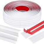 Blanc, 3m corniere pvc, 300 x 4cm baguette d'angle flexibles autocollants, plinthe souple autoadh�sive ...