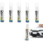 (blanc)5pcs peinture voiture, peinture voiture carrosserie, stylo peinture voiture, stylo reparation ...