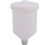 Blanc 600ml remplacement de la casserole du godet du pistolet pulv�risateur de peinture par gravit� pour. ...