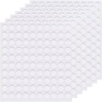 (blanc)700 pi�ces ruban double face transparent rond points adh�sifs autocollant adh�sif (10mm) amovible ...
