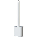 Blanc brosse wc silicone plate - brosse toilette et supports, anti - goutte, antibact�rienne, balayette ...