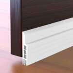Blanc - calfeutrer bas de porte, 100x5cm bas de porte adh�si, souple silicone isolant phonique thermique ...