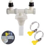 Blanc double evacuation machine a laver, clapet anti retour machine a laver, double raccord pour s�che ...