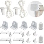 (blanc)fixation store sans percage, 2 ensembles mecanisme store enrouleur, 16 pi�ces ensemble d?accessoires ...