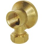 Blanc habitat - applique murale pour robinet de puisage - collet battu tube cuivre 12 - f 1 / 2