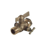 Blanc habitat - robinet d'arret compteur droit a boisseau spherique a purge