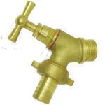 Blanc habitat - robinet de puisage � potence oblique brut - m�le 1 / 2' - raccord au nez 3 / 4