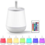 (blanc) lampe de chevet enfant tactile veilleuse led, rechargeable veilleuse b�b� maternit� avec 16 couleurs, ...