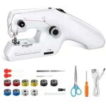 Blanc - machine � coudre portable double fil, mini machine � coudre �lectrique portable pour adultes ...