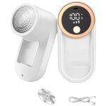 Blanc, rasoir anti bouloche, anti bouloche vetement rechargeable avec �cran led & t�te � 6 lames fraise ...