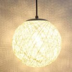 Blanc rétro suspension luminaire en rotin globe rond 15cm , lustre abat - jour diy lampe plafond e27 ... Blanc rétro suspension luminaire en rotin globe rond 15cm , lustre abat - jour diy lampe plafond e27 ...