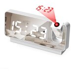 (blanc)reveil projecteur plafond reveil projecteur r�veil num�rique avec temp�rature projecteur 180� ...