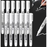 (blanche)marqueur blanc 12pcs marqueur permanent blanc, white acrylic paint stylo blanc pour papier noir, ...