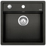 Blanco - evier dalago 5 puradur en silgranit avec vidage automatique 51, 5x51cm, noir (525871)