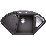 Blanco - delta ii - Évier en silgranite, 106x58 cm, avec accessoires, infino, anthracite 523656 Blanco - delta ii - Évier en silgranite, 106x58 cm, avec accessoires, infino, anthracite 523656