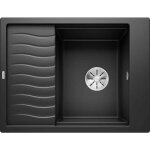 Blanco - elon 45 - �vier en silgranit, 65x50 cm, noir 525880