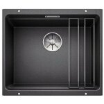 Blanco - etagon 500 - vier en silgranit, 53x46 cm, avec rails, anthracite 522227