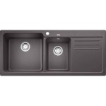 Blanco - evier naya 8s silgranit - gris rocher - egouttoir a droite