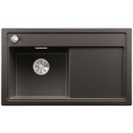 Blanco - zenar 45 - vier en silgranit, 86x51 cm, avec commande de vidage, noir 526034