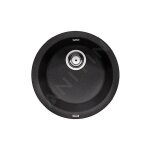 Blanco - rondo - Évier en silgranit, diamètre 450 mm, noir 525959 Blanco - rondo - Évier en silgranit, diamètre 450 mm, noir 525959