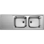 Top ezs - vier, 124x44 cm, inox 500374 - blanco