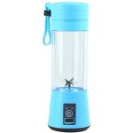 Blender portable, 380 ml, sans bpa, mini blender, blender multifonction, chargeur usb - c - bleu