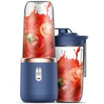 Blender portable, 400ml smoothie mixer avec tasses, brosses et 6 lames, mixeur portable, mini blender ...