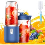 Blender portable, blender � smoothies portable de 400 ml avec 6 lames, gobelets, brosse et mini mixeur ...