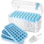 ?bleu?bac a glacons avec 150 cubes de glace, gla�ons moule avec couvercles incluant un couvercle et un ...