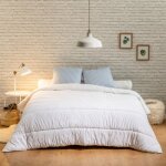 Bleu calin - couette l�g�re anti - acariens et� - 140x200cm