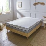 Bleu calin - surmatelas m�moire de forme 7cm - d�houssable et respirant - 160x200cm