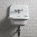 Bleu provence - true colors - lavabo r�tro - vasques - blanc - 42x42x46cm