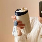 Bleu - tasse thermos � caf� intelligente avec affichage intelligent de la temp�rature, gobelet en acier ...