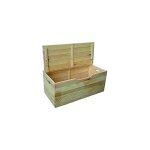 Coffre de jardin en bois pin s�ch� 100x40x50cm ? �paisseur lattes 12mm ? rangement esth�tique pour salon, ...