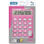 Blister calculatrice duo 10 numeros rose, grandes touches milan